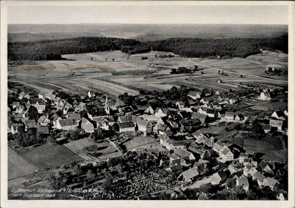 Postcard Gschwend Ostalbkreis, aerial photograph
