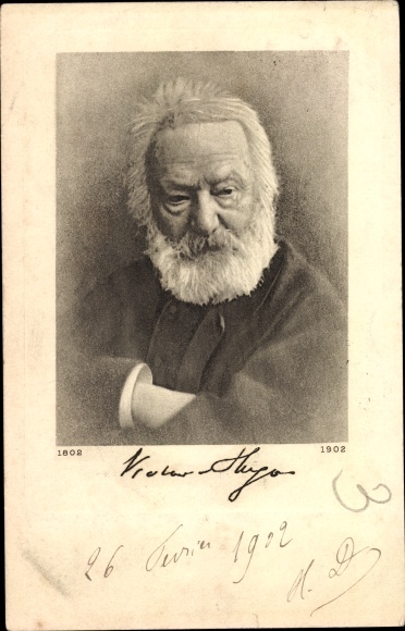 Postcard Victor Hugo, writer, politician