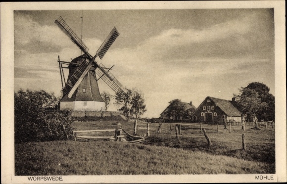 PC Worpswede in Lower Saxony, windmill