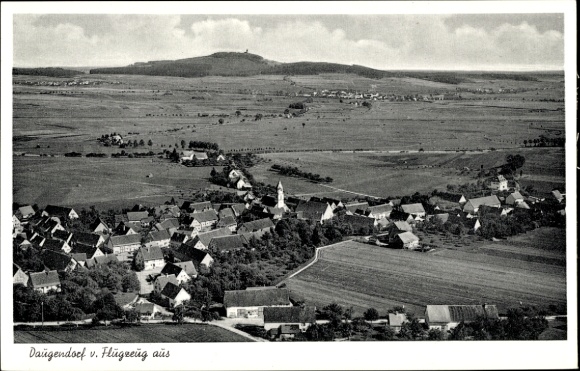 Postcard Daugendorf Riedlingen on the Swabian Alb, aerial photo