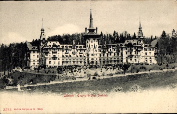 KP Dolder Zurich City Szwajcaria, Grand Hotel Dolder w budynku, ogród, fotografia