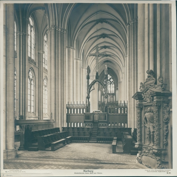 Foto Marburg an der Lahn, Elisabethkirche, Innenansicht