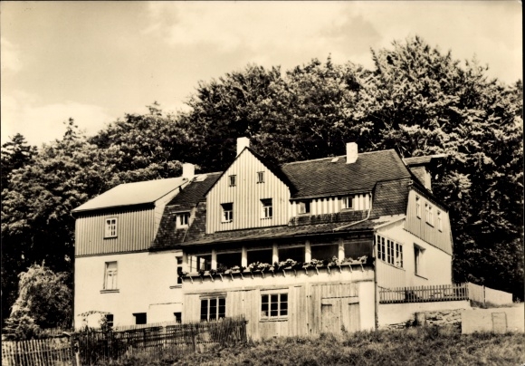 Postcard Zöblitz Marienberg in the Ore Mountains of Saxony, Schützenhaus