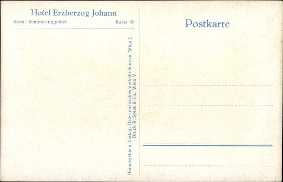KP Semmering w Dolnej Austrii, Hotel Erzherzog Johann zimą