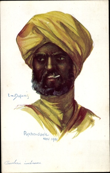 KP artysty Dupuis, Emil, Cavalerie indienne, portret