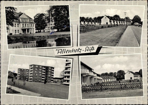 Ak Stift Altenholz Schleswig Holstein, Teilansichten, Wohnsiedlung, Plattenbauten