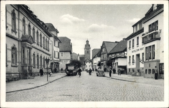 Postcard Korbach in Hesse, Prof. Bier Strasse, Hotel zur Post