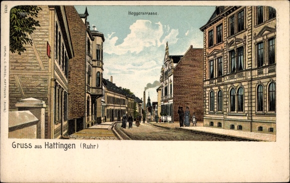 Chromo-Litho Hattingen in the Ennepe Ruhr district, lot in the Hegger Straße