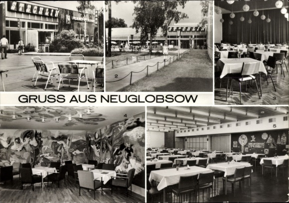Postcard Neuglobsow Stechlin Brandenburg, FDGB recreation center Stechlin, culture hall