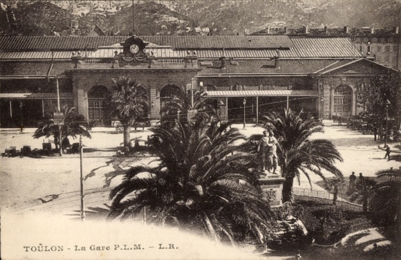 Postcard Toulon Var, Gare