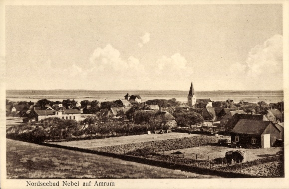 Postcard Fog on the island of Amrum North Frisia, general view