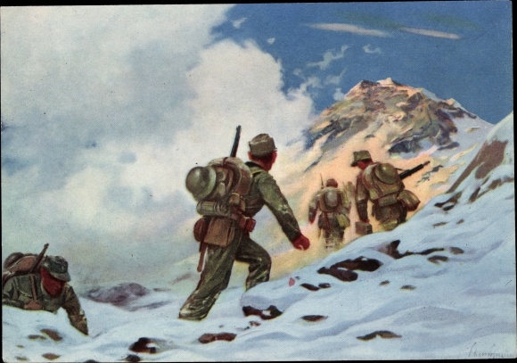 Artist PC üpfel, mountain troops in action, Norway, NS war victims supply, image 39