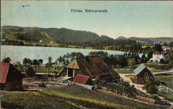 Ak Titisee Neustadt im Breisgau Hochschwarzwald, Teilansicht