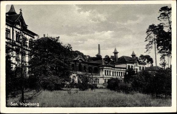 Ak Vogelsang Gommern Altmark, Teilansicht der Ortschaft