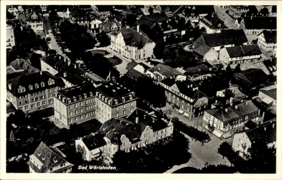 Postcard Bad Wörishofen in Unterallgäu, aerial photograph