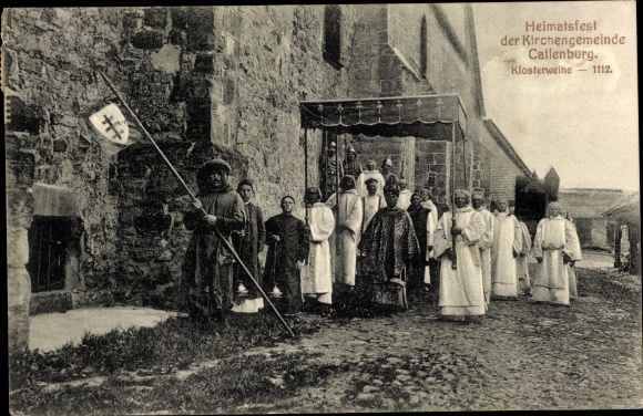 Postcard Katlenburg Lindau Kr. Northeim, home festival, community, monastery consecration