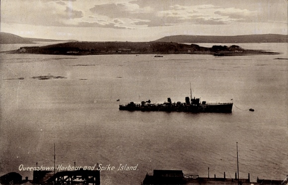 KP Cobh Queenstown County Cork Irlandia, Harbour, Spike Island