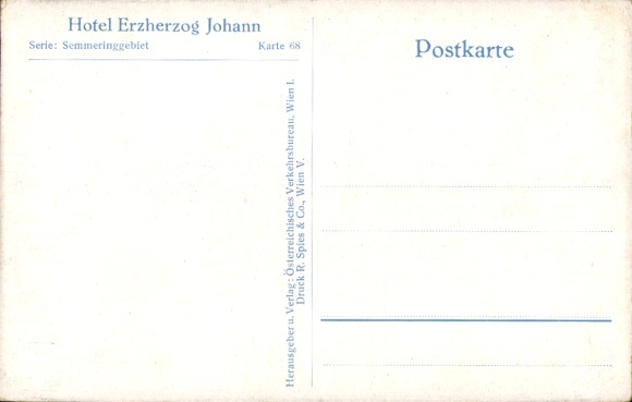 KP Semmering w Dolnej Austrii, Hotel Erzherzog Johann zimą