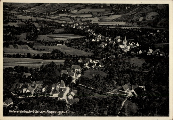 Postcard Bühl Untersteinbach Pfedelbach in Württemberg, aerial photograph