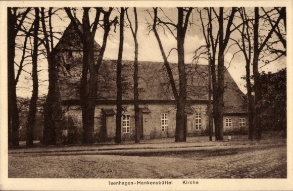 Postcard Isenhagen Hankensbüttel in Lower Saxony, Church