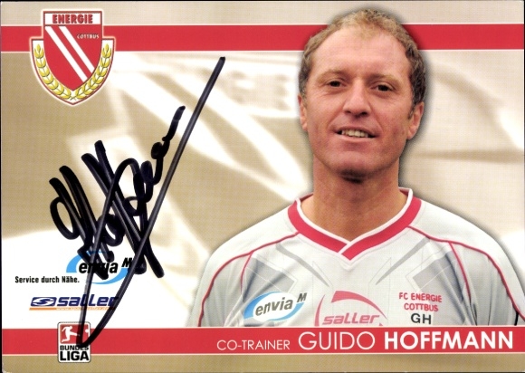 Autogrammkarte Co Trainer Guido Hoffmann, Energie Cottbus, Autogramm