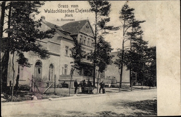 Postcard Tiefensee Werneuchen in the Mark, Inn Waldschlösschen