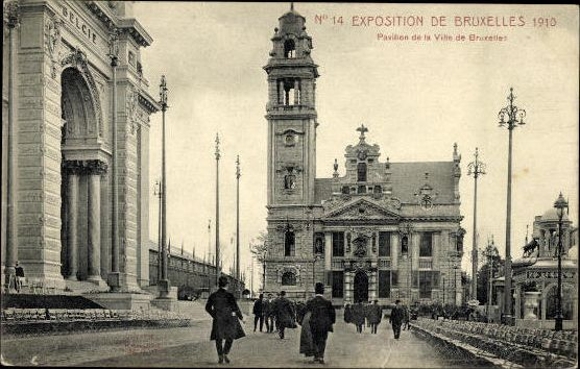 Set von 83 Ansichtskarten, Brüssel Weltausstellung 1910