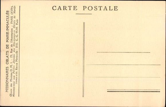 Postcard Missions Esquimaudes, polar bear hunt