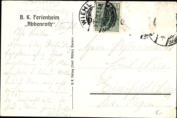 PC Abbenroth Nümbrecht in the Oberberg district, BK Ferienheim