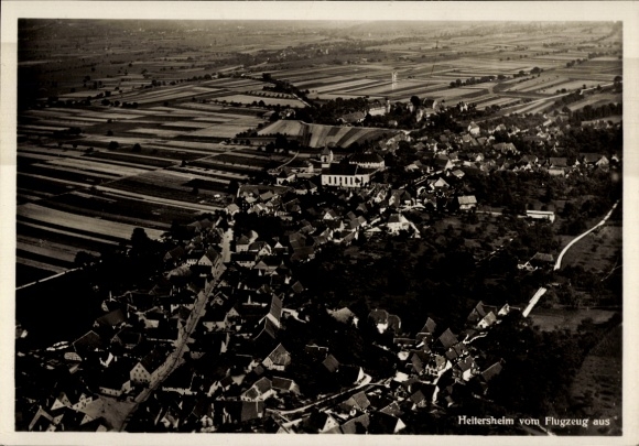 Postcard Heitersheim in the Black Forest, aerial photograph