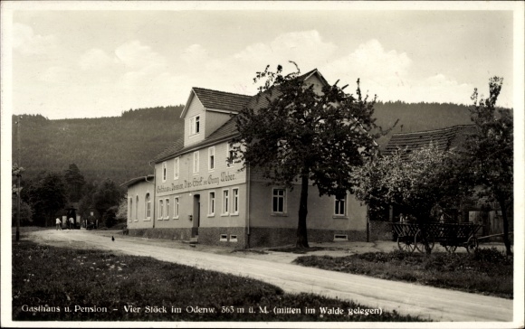 Ak Reichelsheim in Hessen, Gasthaus Pension Vier Stöck, Inh. Georg Weber