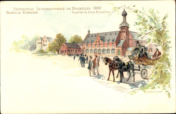 lito Bruxelles Bruksela, Ekspozycja 1897, Kermesse, Quartier du Vieux Bruxelles