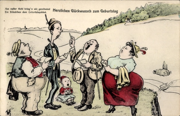 Artist Postcard Scheuermann, Willi, Who has you, you beautiful forest.., singer