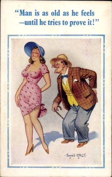 Artist PC McGill, Donald, old man looks after young woman