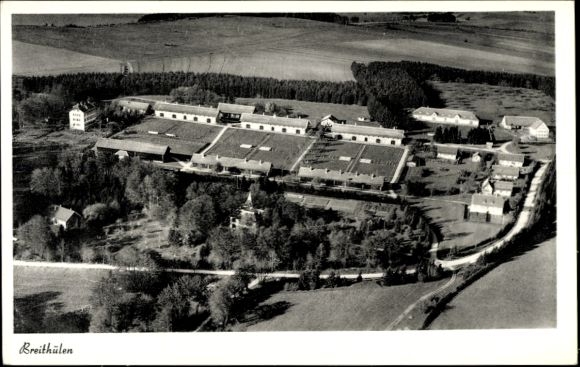 Ak Breithülen Heroldstatt in der Schwäbischen Alb, Fliegeraufnahme