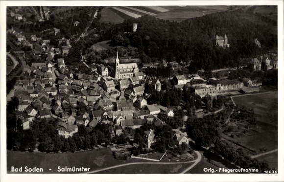 Ak Bad Soden Salmünster in Hessen, luchtfoto