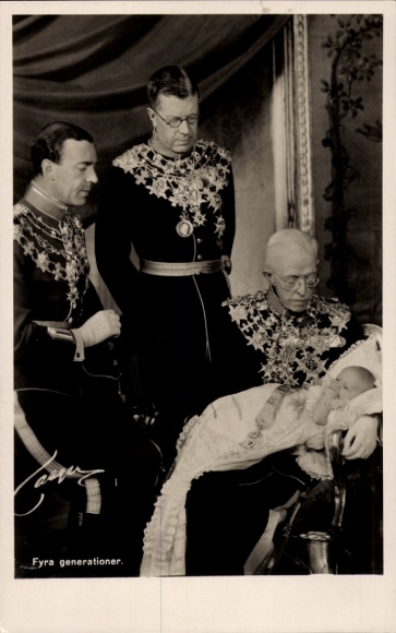 KP Król Gustaw V, Książę Koronny Gustaw Adolf Szwecji, Chrzest Karola Gustawa