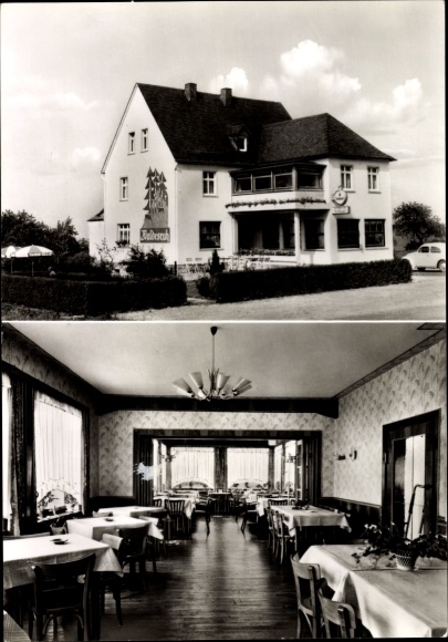 Postcard Gammelshausen Hollnich Hunsrück, Restaurant Waldesruh, interior view