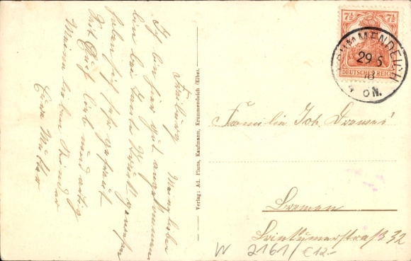 Postcard Krummendeich on the Elbe, Ritterhof Castle, Deckenhausen, Stellenfleth