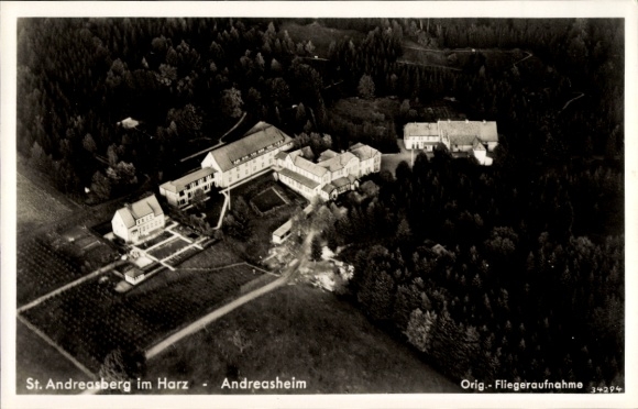 KP Sankt Andreasberg Braunlage w Górnym Harzu, Andreasheim, zdjęcie lotnicze