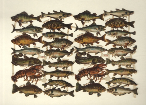 Wafer complete block fish and crabs, size approx. 17 x 24 cm