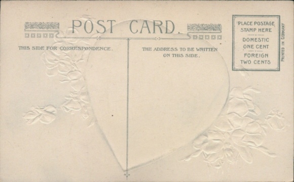 Embossed PC Valentine's Day, Lady with Hat, Pansies