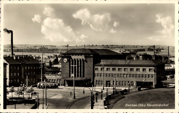Ak Zwickau Sachsen, Hauptbahnhof