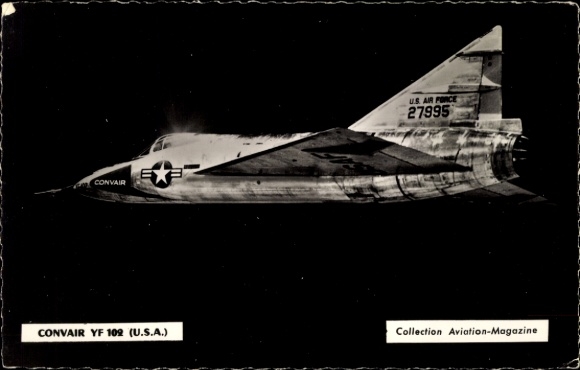 Postcard Convair YF-102, fighter aircraft