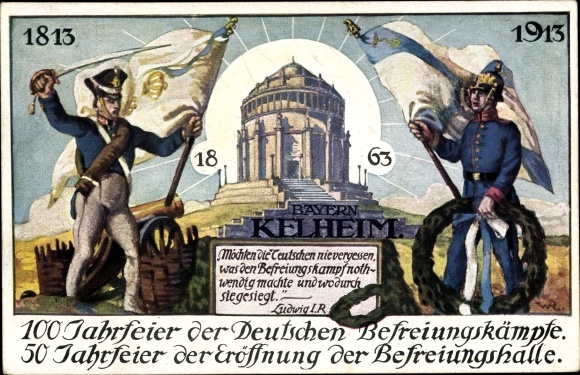 Artist PC Kelheim on the Danube Lower Bavaria, Liberation Hall, 100th anniversary of the liberation struggles