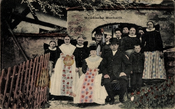 Postcard GIESEN DO NOT GIESSEN -------> 3539 Gießen an der Lahn, Wendish wedding, traditional tr...