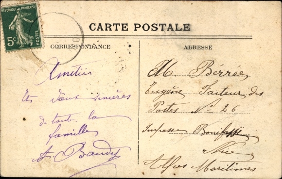 Postcard Libourne Gironde, The Train Station
