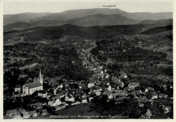 Postcard Ulm in Baden Renchen Black Forest, aerial photograph