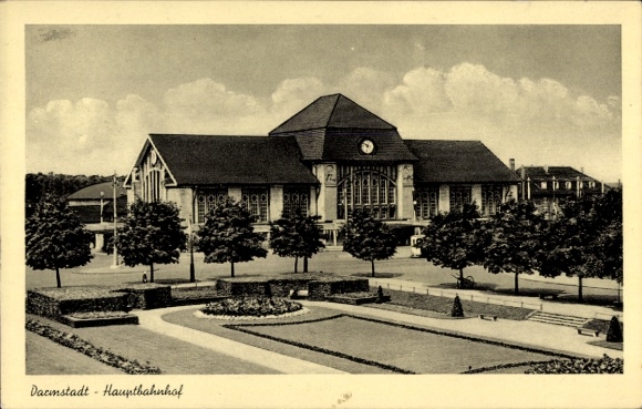 Ak Darmstadt in Hessen, Hauptbahnhof