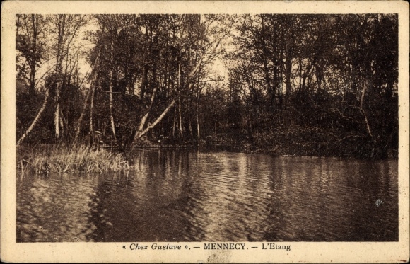 Ak Mennecy Essonne, L&#39;Etang, Chez Gustave